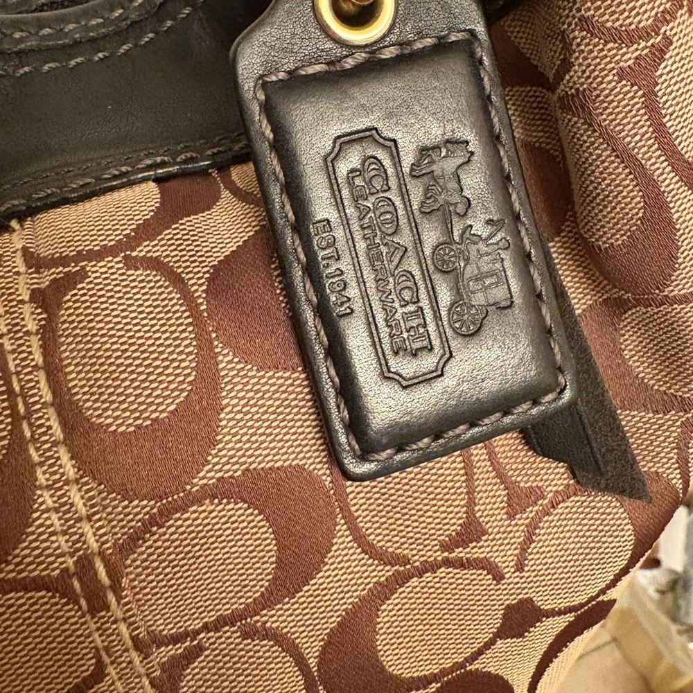 Vintage Authentic Coach signature duffel bleeker … - image 4